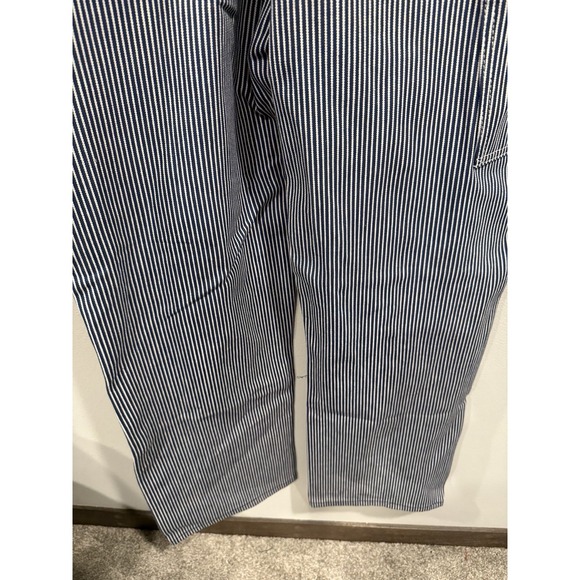 Big Smith Overalls 1960s Vintage Blue and White Stripe NWT 33x32 - Picture 8 of 14
